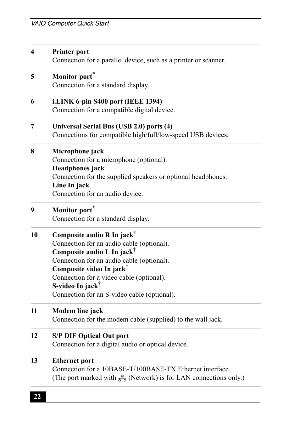 Sony PCV-RS500 User Manual | Page 22 / 44