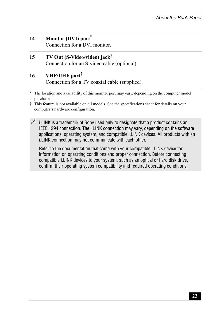 Sony PCV-RS500 User Manual | Page 23 / 44