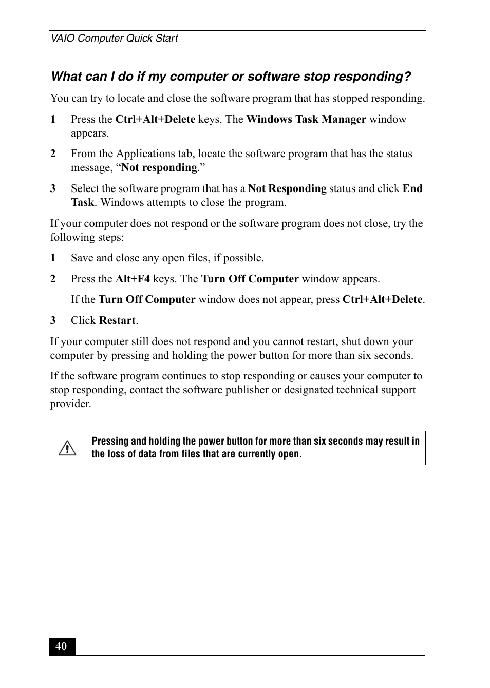 Sony PCV-RS500 User Manual | Page 40 / 44