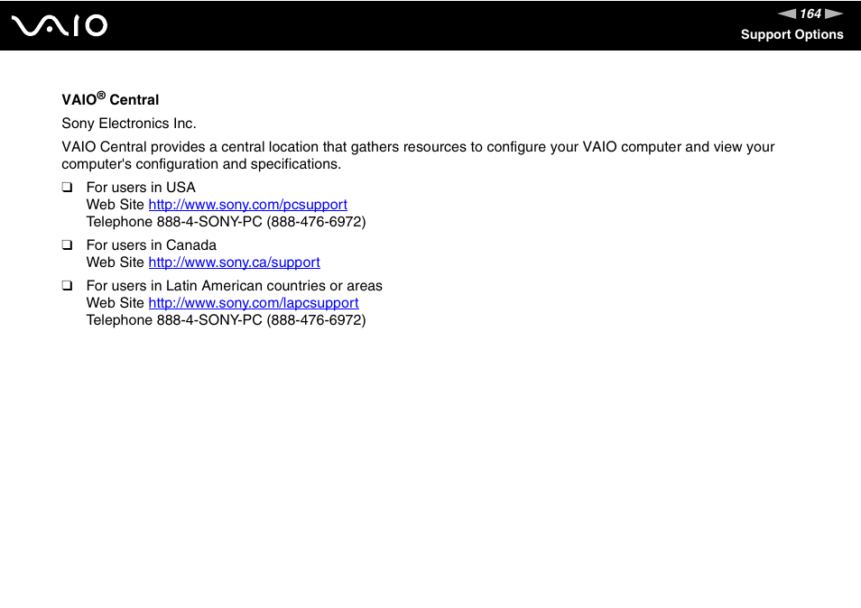 Sony VGN-FJ100 User Manual | Page 164 / 170