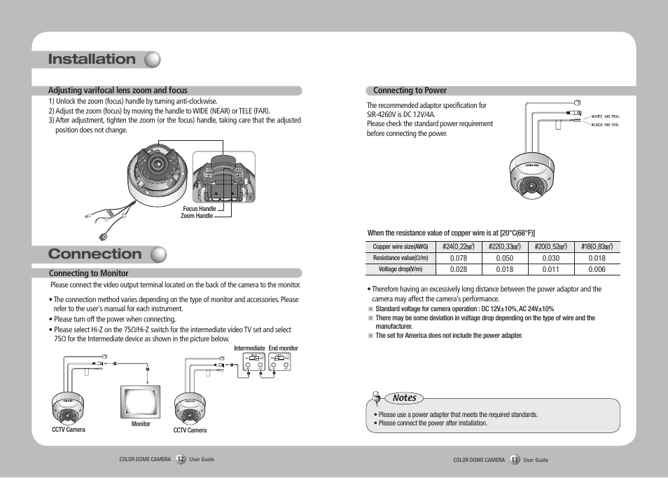 Installation, Connection | Sony SIR4260V User Manual | Page 7 / 19
