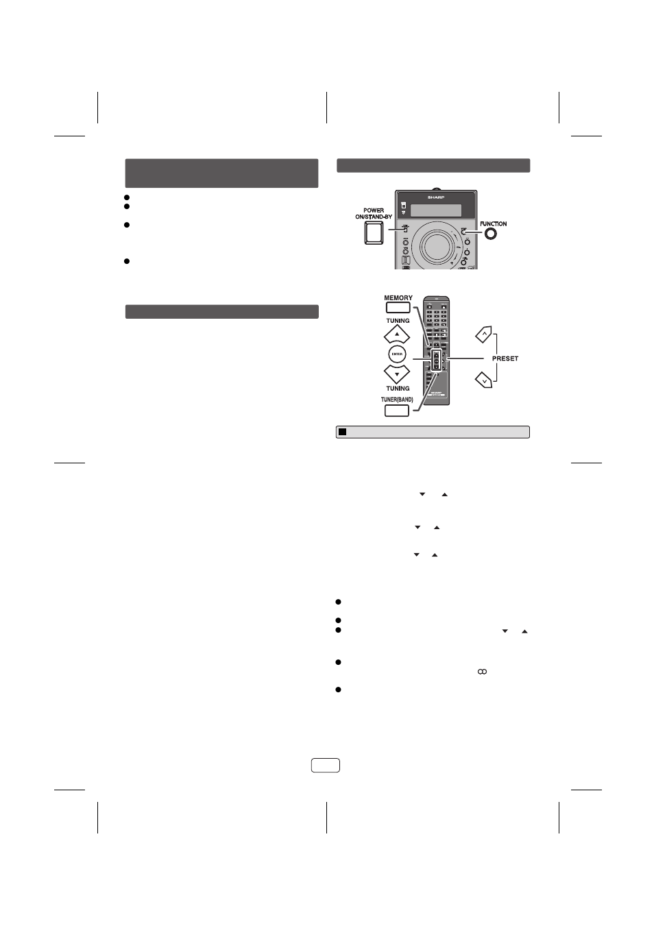Listening to the radio | Sony XL-DH259N User Manual | Page 10 / 16