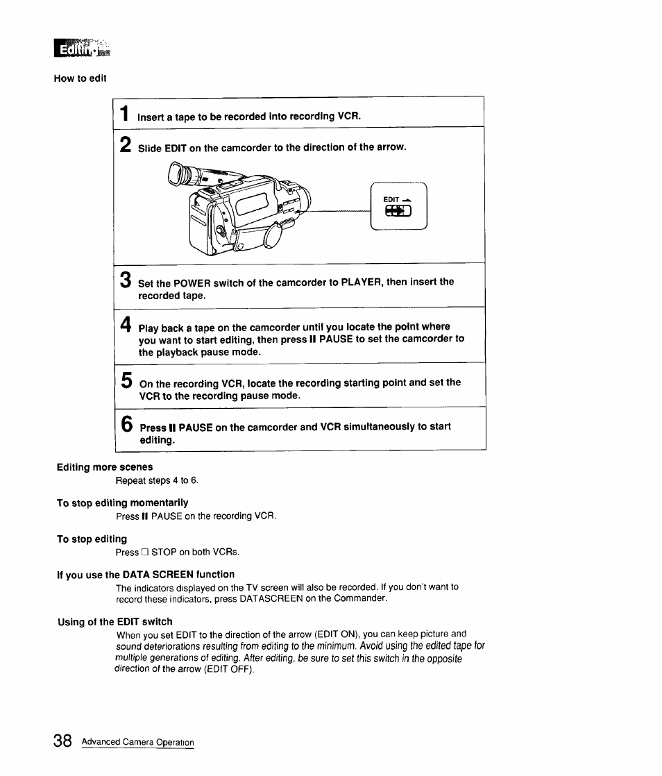Sony CCD-FX310 User Manual | Page 38 / 52