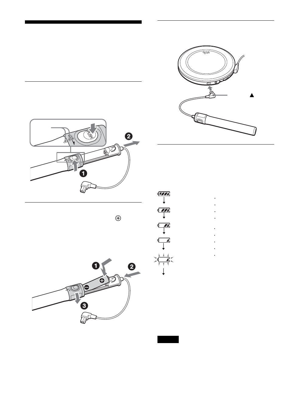Using the dry batteries | Sony D-EJ985 User Manual | Page 22 / 32
