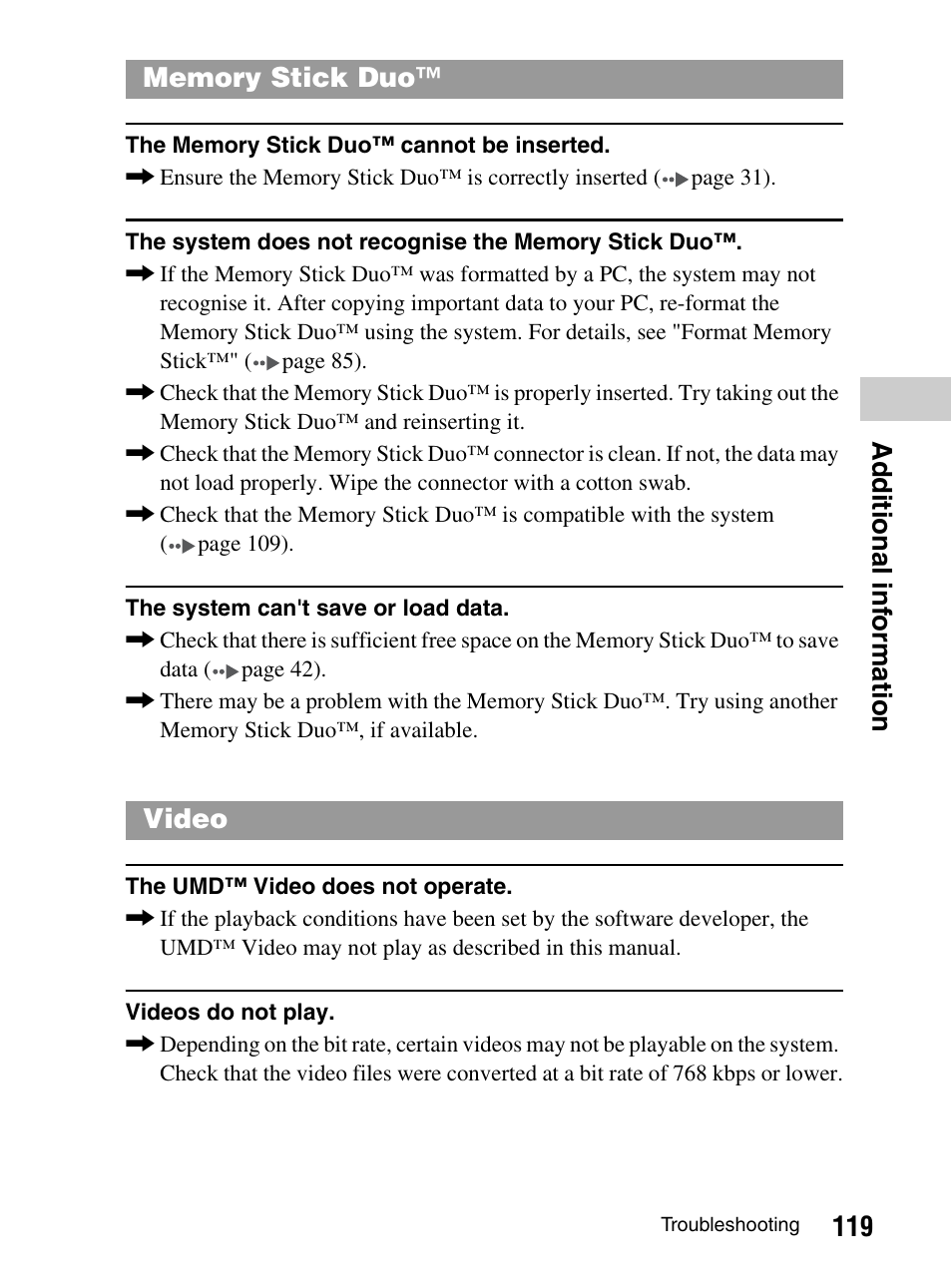 Sony PlayStation Portable PSP-1003 K User Manual | Page 119 / 132