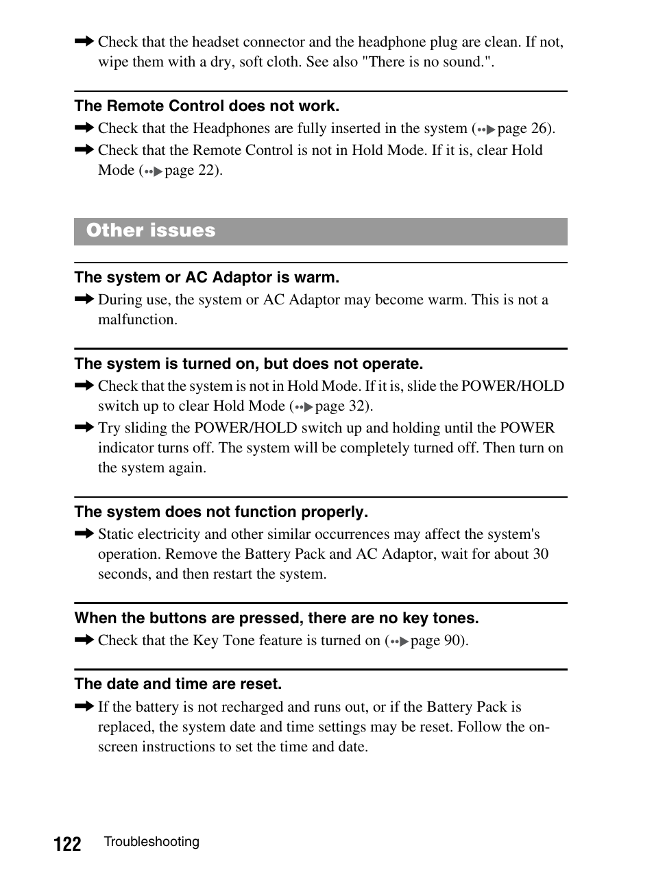 Other issues | Sony PlayStation Portable PSP-1003 K User Manual | Page 122 / 132