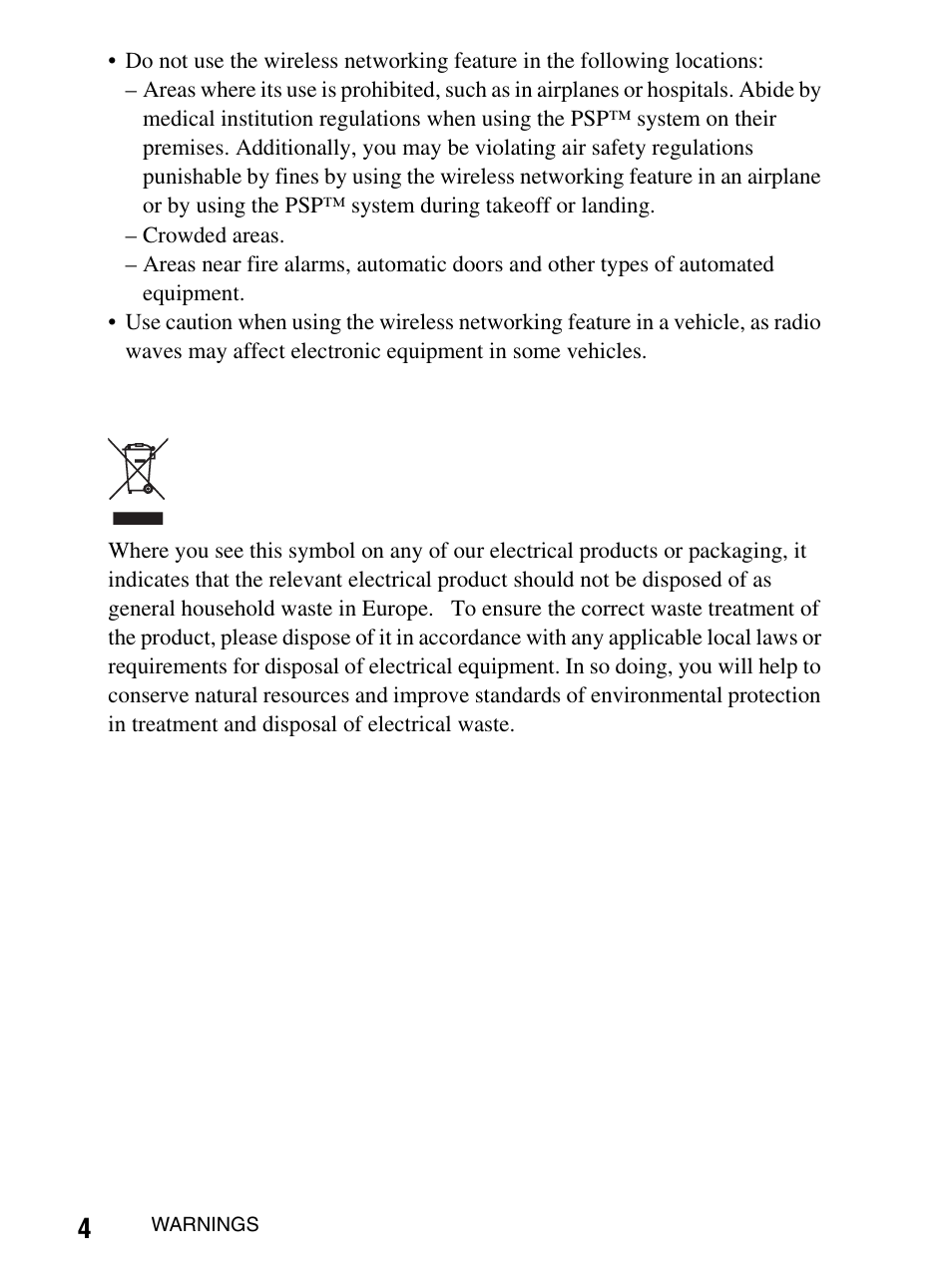 Sony PlayStation Portable PSP-1003 K User Manual | Page 4 / 132