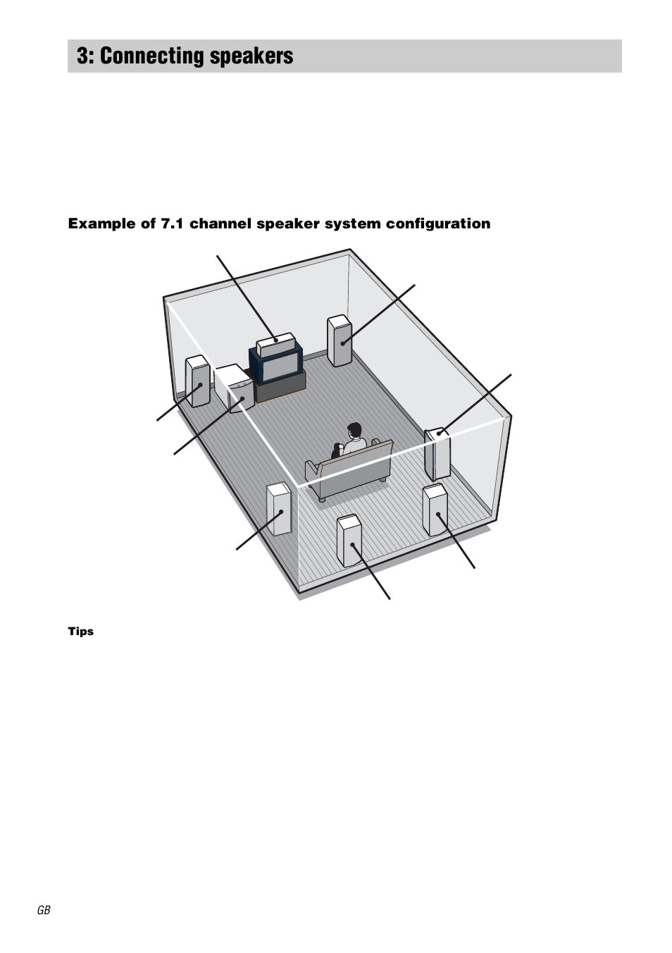 Connecting speakers | Sony STR-DB2000 User Manual | Page 16 / 60