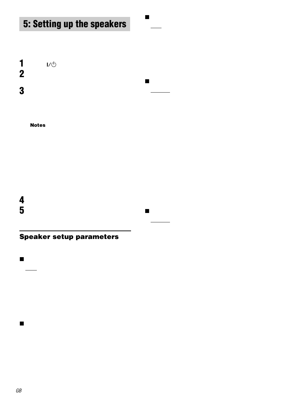 Setting up the speakers | Sony STR-DB2000 User Manual | Page 20 / 60