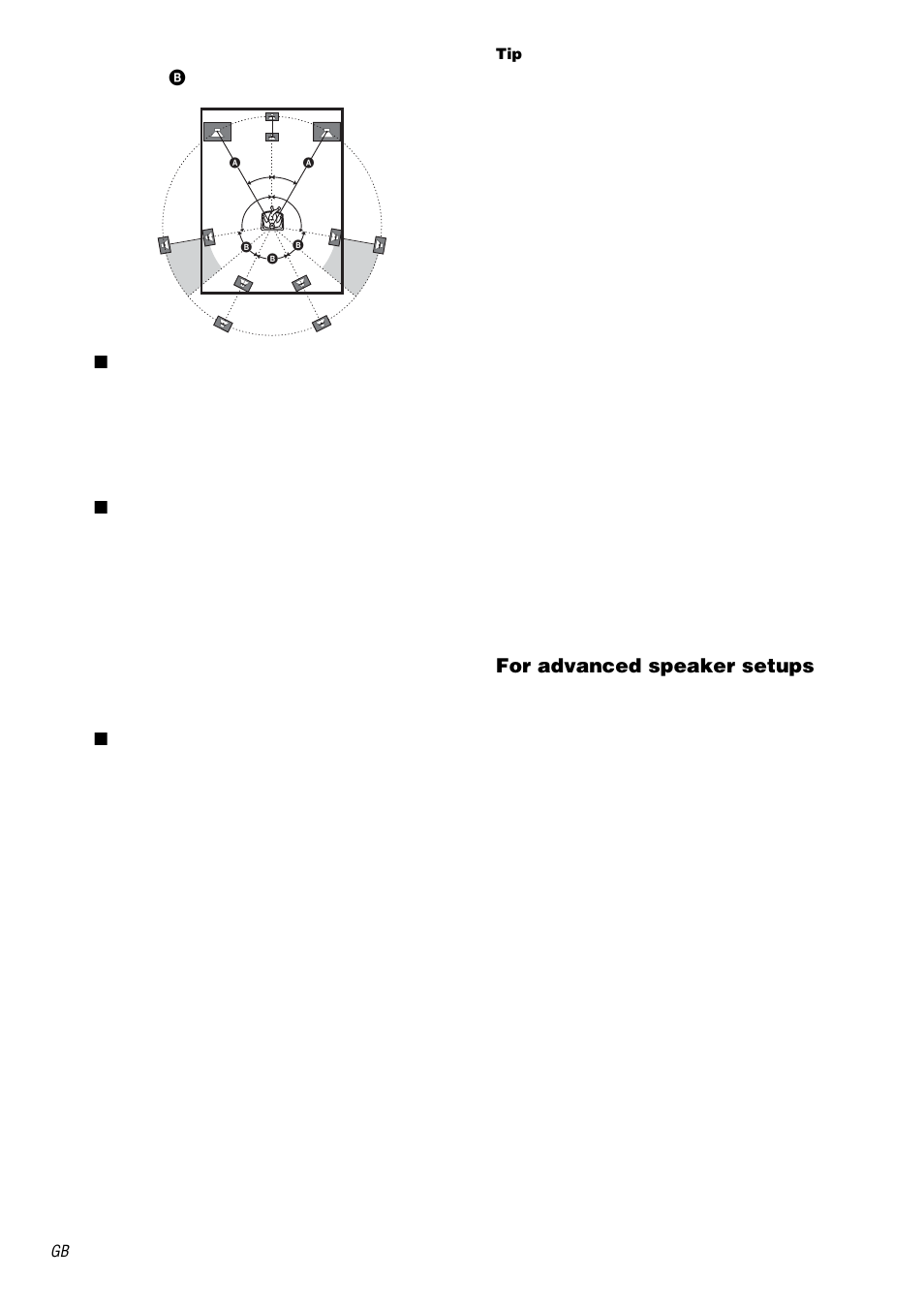 For advanced speaker setups | Sony STR-DB2000 User Manual | Page 22 / 60