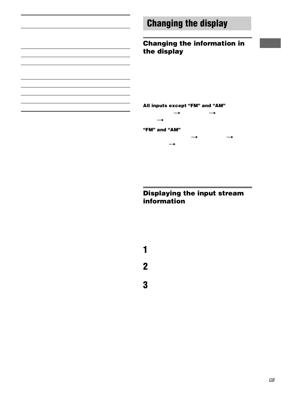 Changing the display | Sony STR-DB2000 User Manual | Page 29 / 60