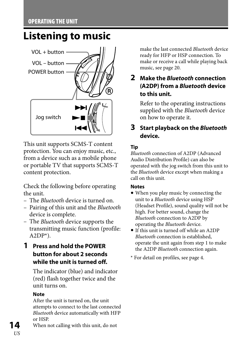 Listening to music | Sony 4-130-181-52(1) User Manual | Page 14 / 56