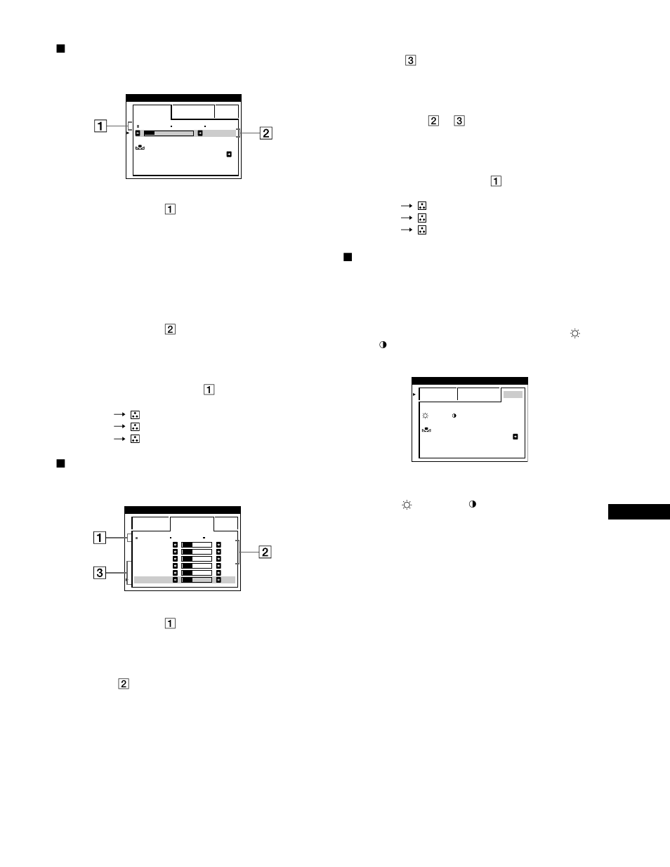 Xbasis mode, Xgeavanc. mode, Xsrgb mode | Sony GDM-FW900 User Manual | Page 103 / 132