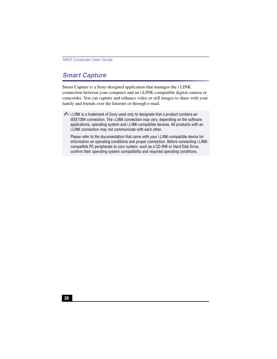 Smart capture | Sony PCV-J200 User Manual | Page 38 / 94