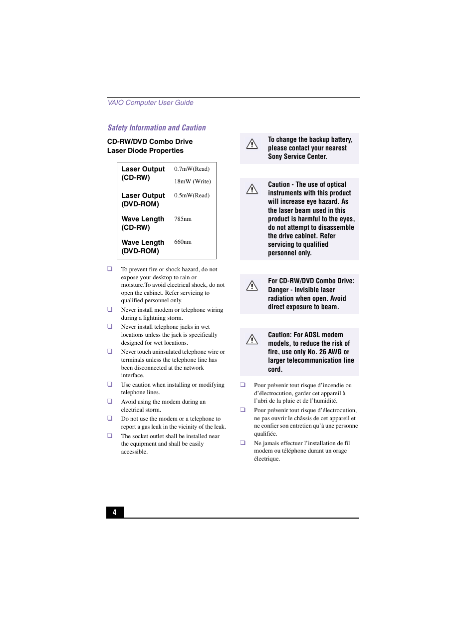 Sony PCV-J200 User Manual | Page 4 / 94