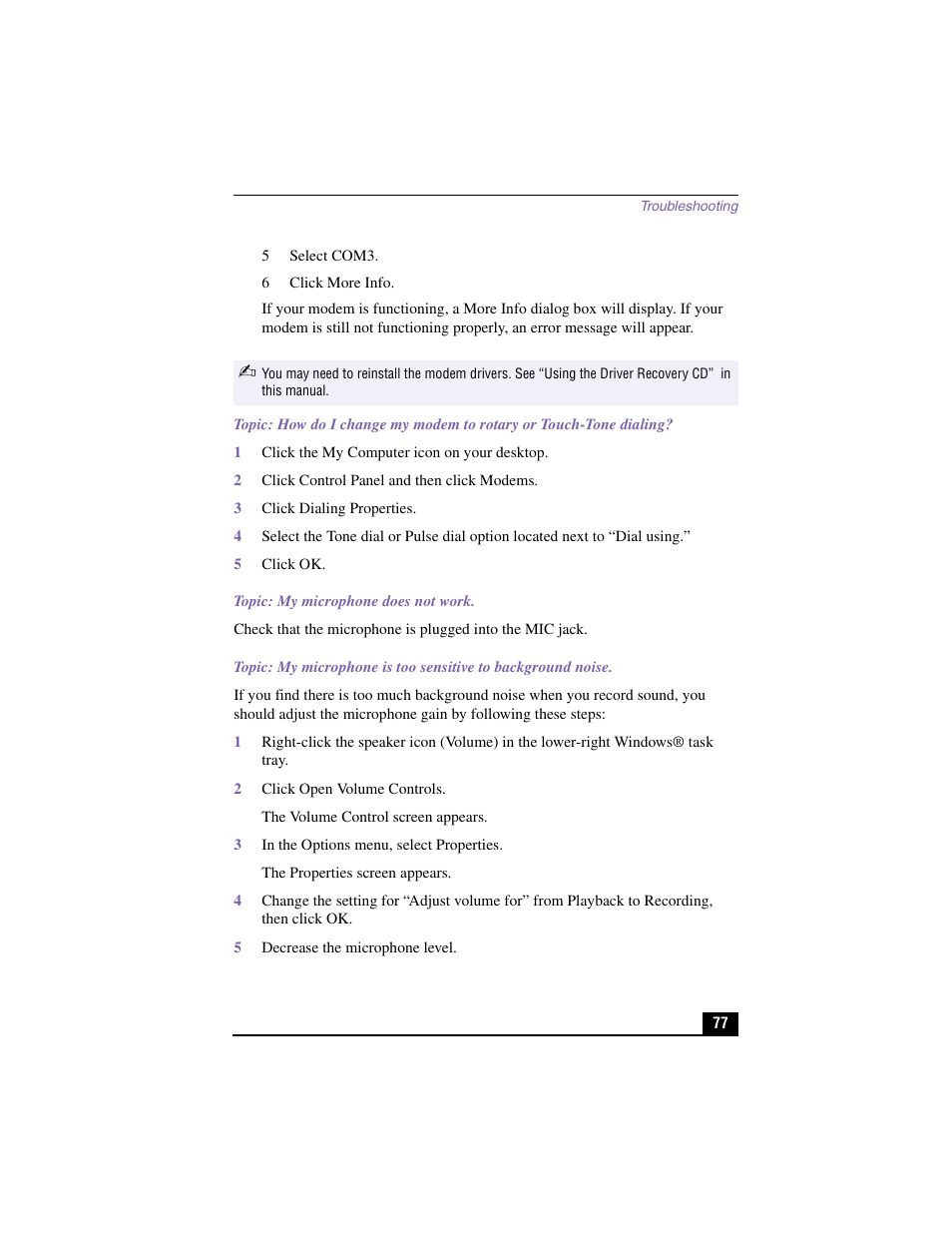 Sony PCV-J200 User Manual | Page 77 / 94