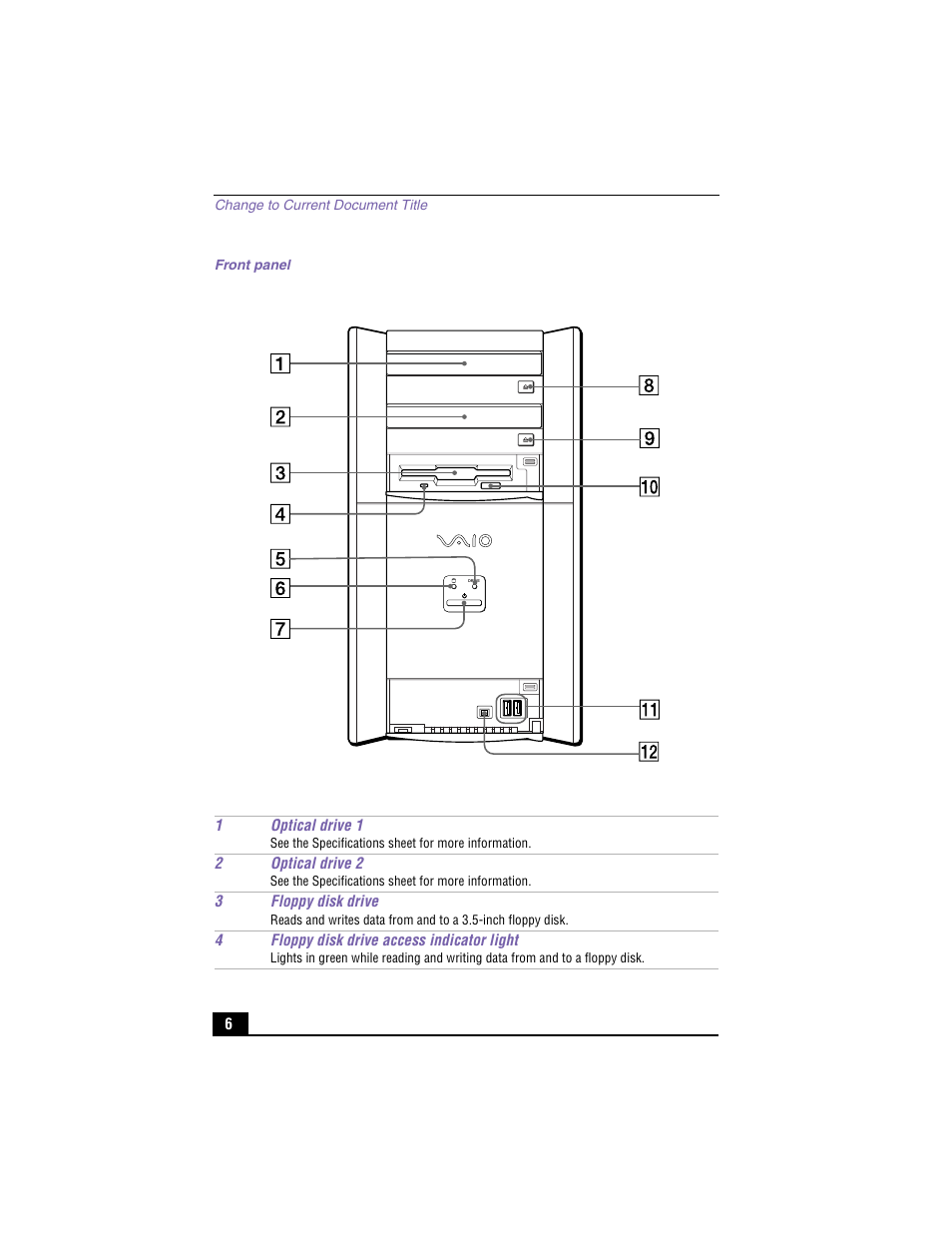 Sony PCV-RX540 User Manual | Page 5 / 29