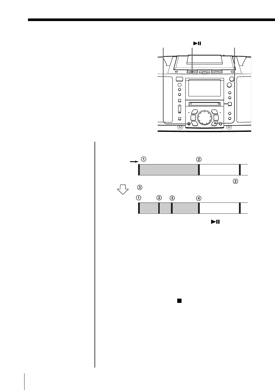 Dividing recorded tracks | Sony ZS-M50 User Manual | Page 44 / 156
