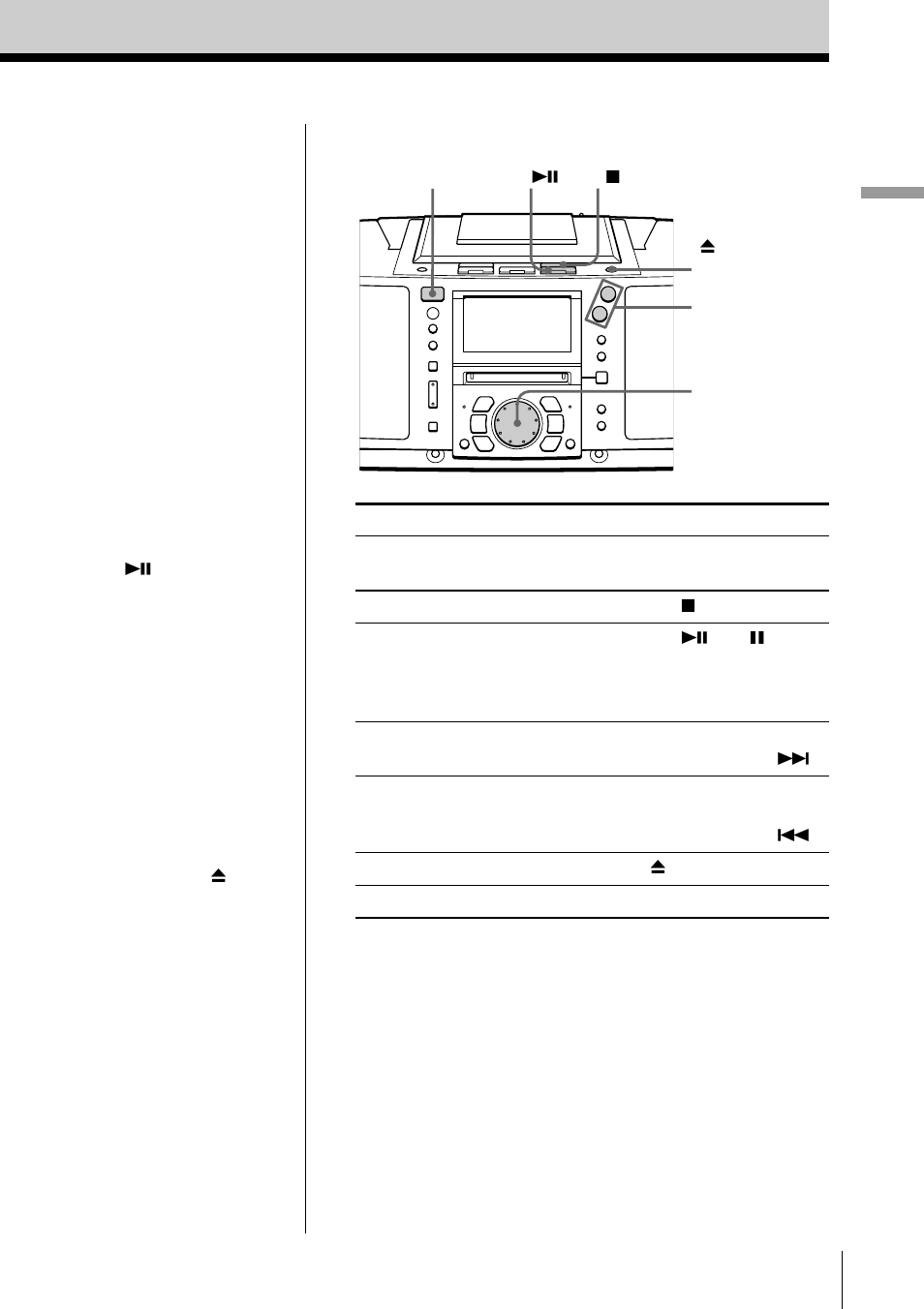 Basic operations 5 | Sony ZS-M50 User Manual | Page 5 / 156