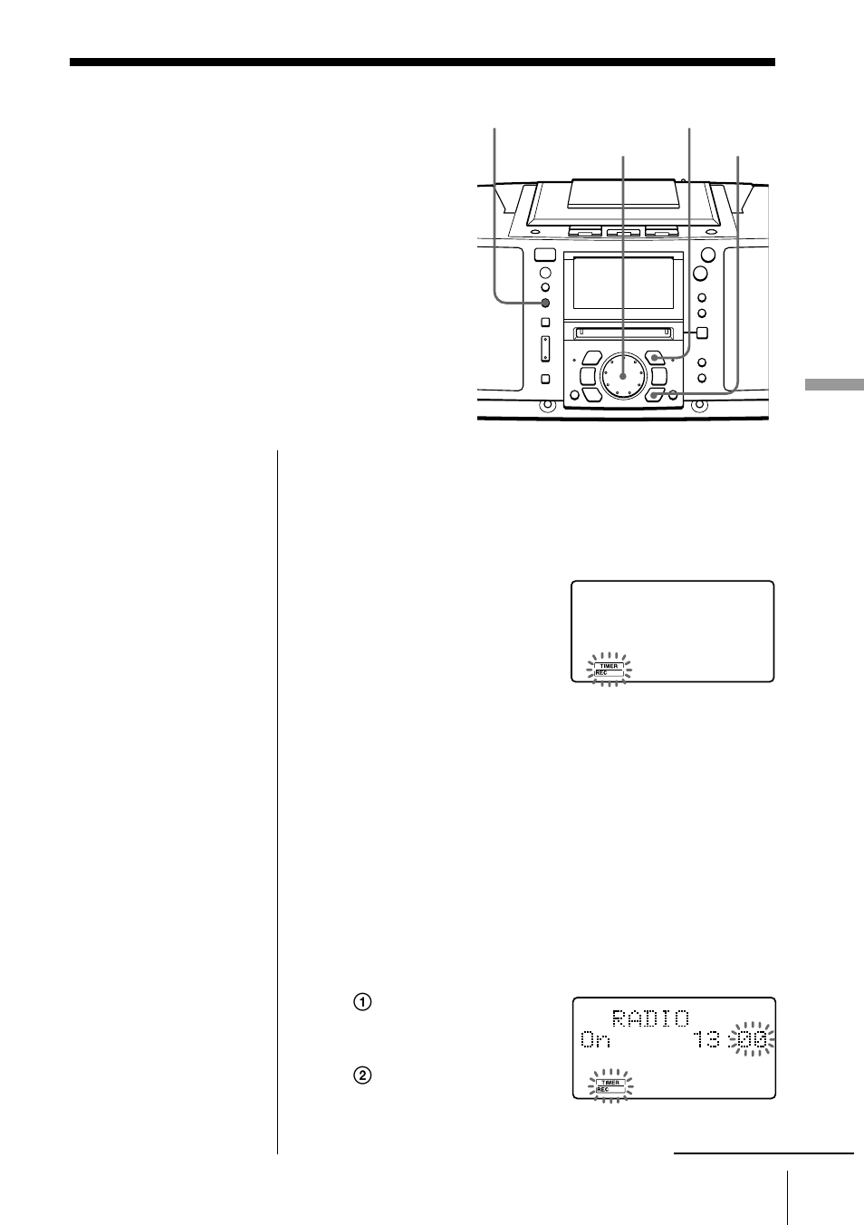 Timer-recording radio programmes | Sony ZS-M50 User Manual | Page 57 / 156