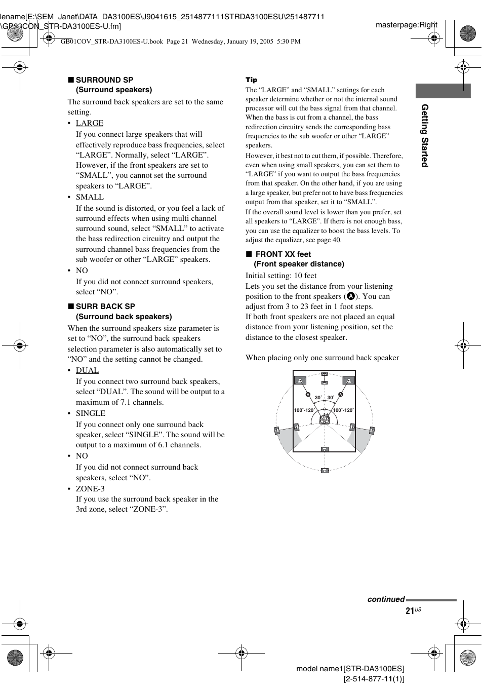 Sony STR-DA3100ES User Manual | Page 21 / 80