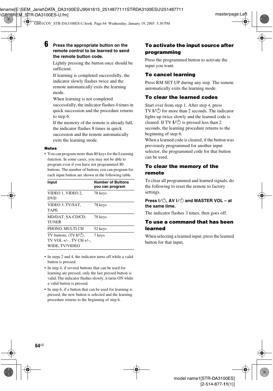 Sony STR-DA3100ES User Manual | Page 64 / 80