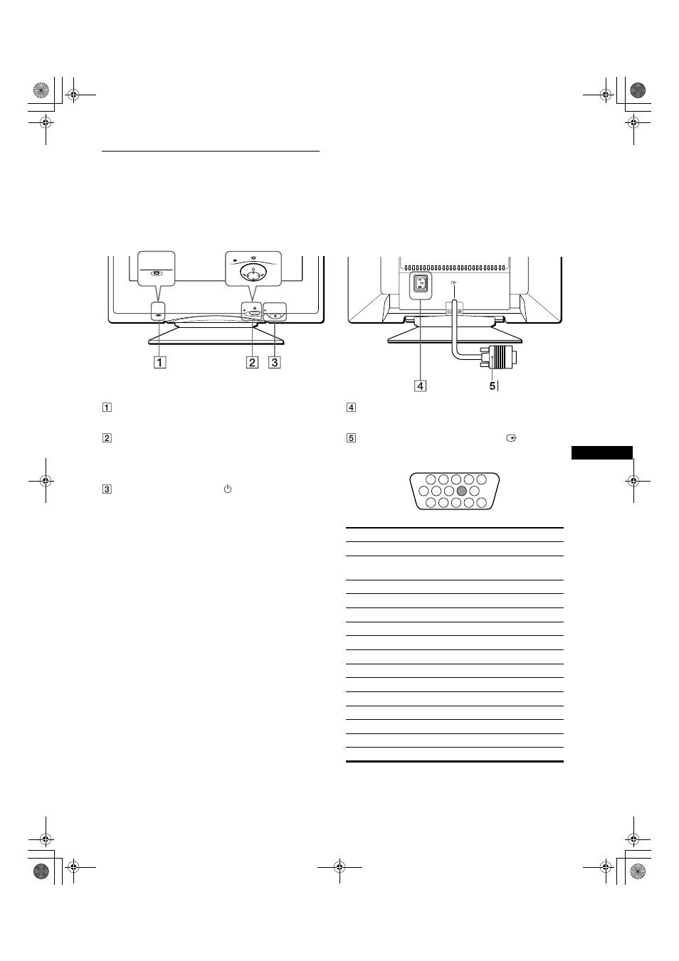 Identification des composants et des commandes | Sony CPD-E400 User Manual | Page 21 / 52