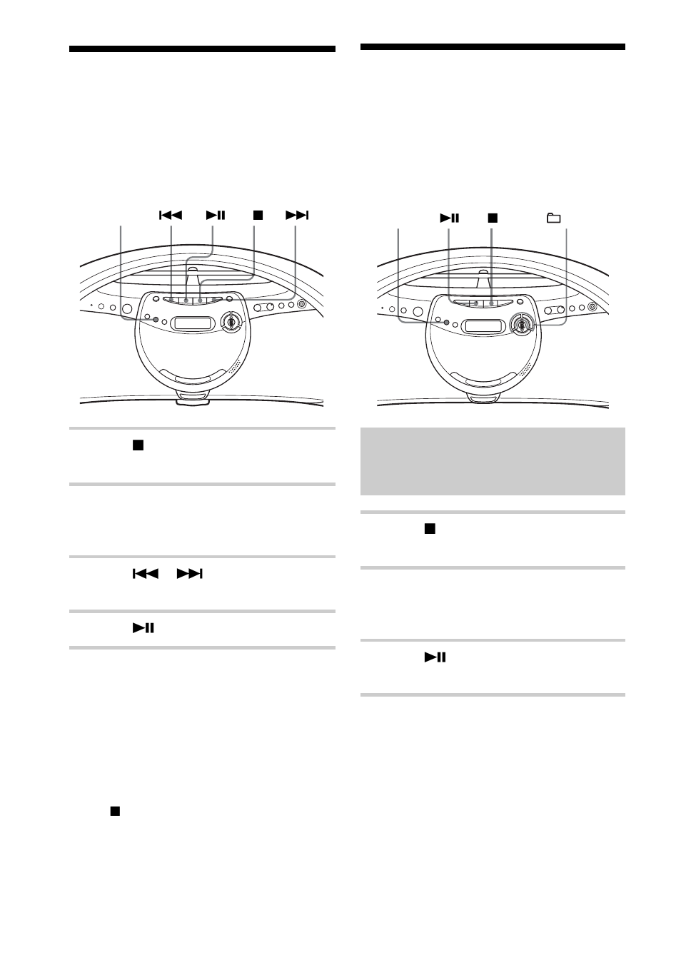 Reproducción de una sola pista, Reproducción de una sola pista), Reproducción de pistas en orden aleatorio | Reproducción aleatoria) | Sony ZS-YN7L User Manual | Page 48 / 68