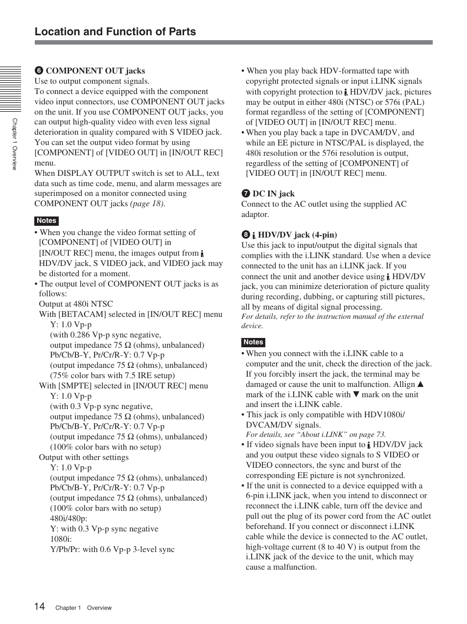 Location and function of parts | Sony HVR-M15P User Manual | Page 14 / 80