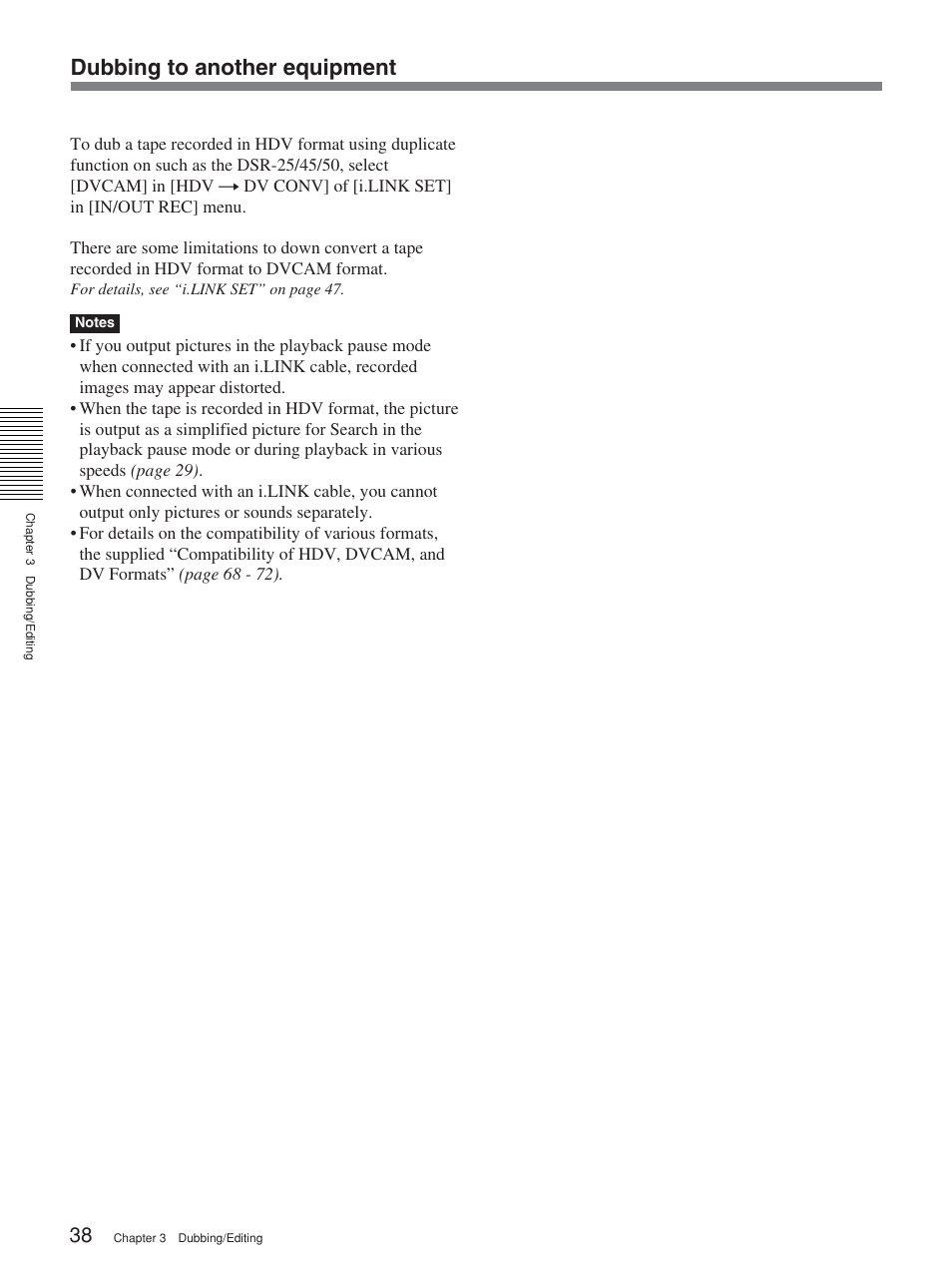 Dubbing to another equipment | Sony HVR-M15P User Manual | Page 38 / 80