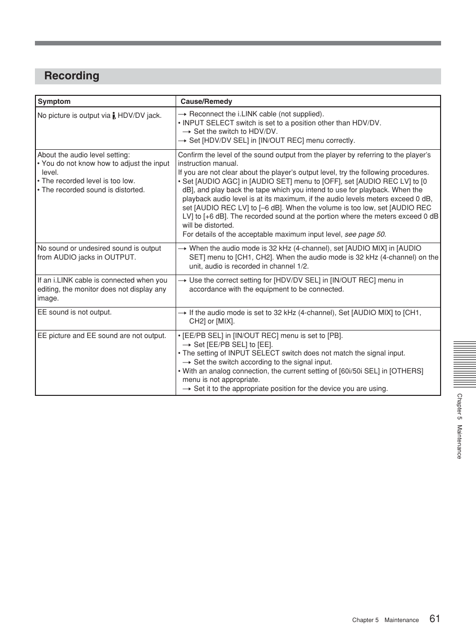 Recording | Sony HVR-M15P User Manual | Page 61 / 80