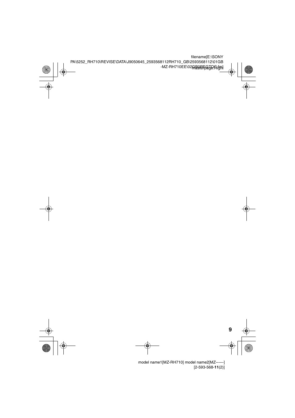 Sony Portable MD Recorder MZ-RH710 User Manual | Page 9 / 115