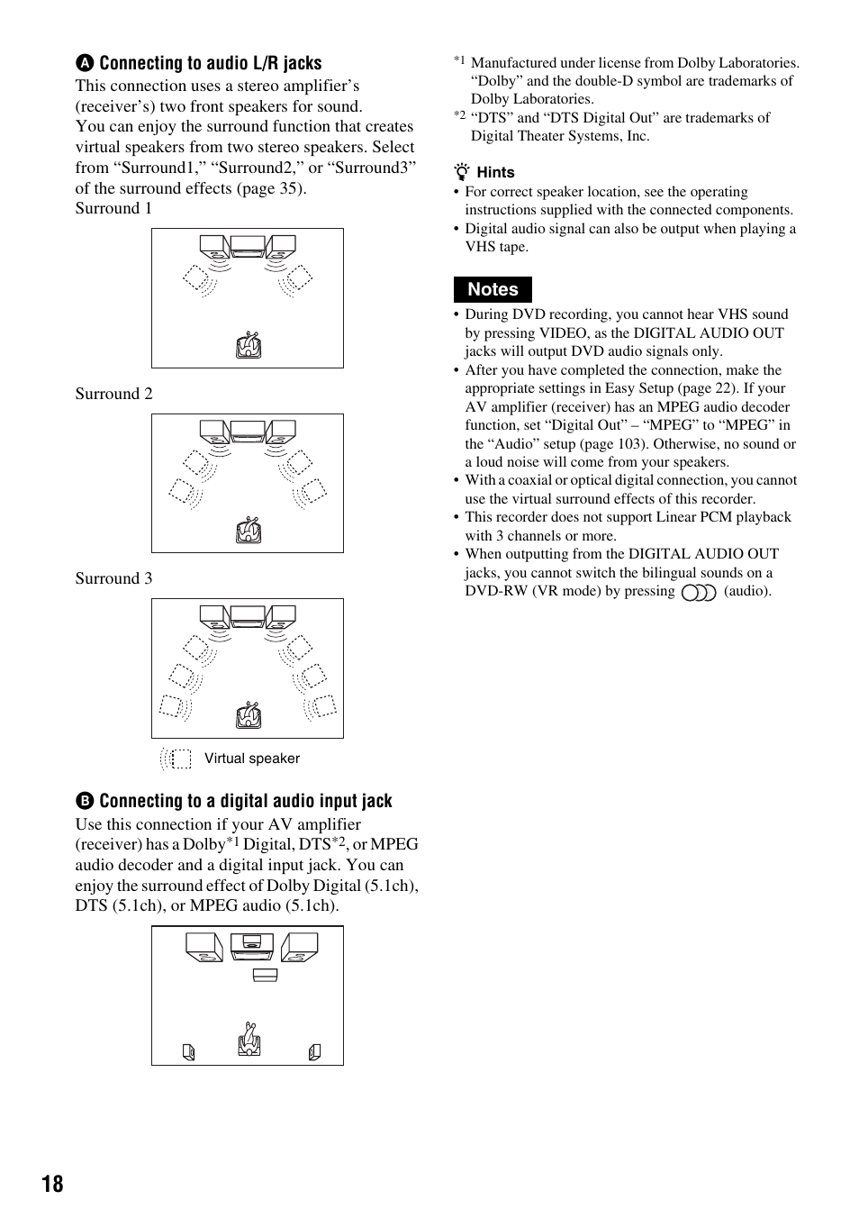 Sony RDR-VX410 User Manual | Page 18 / 128