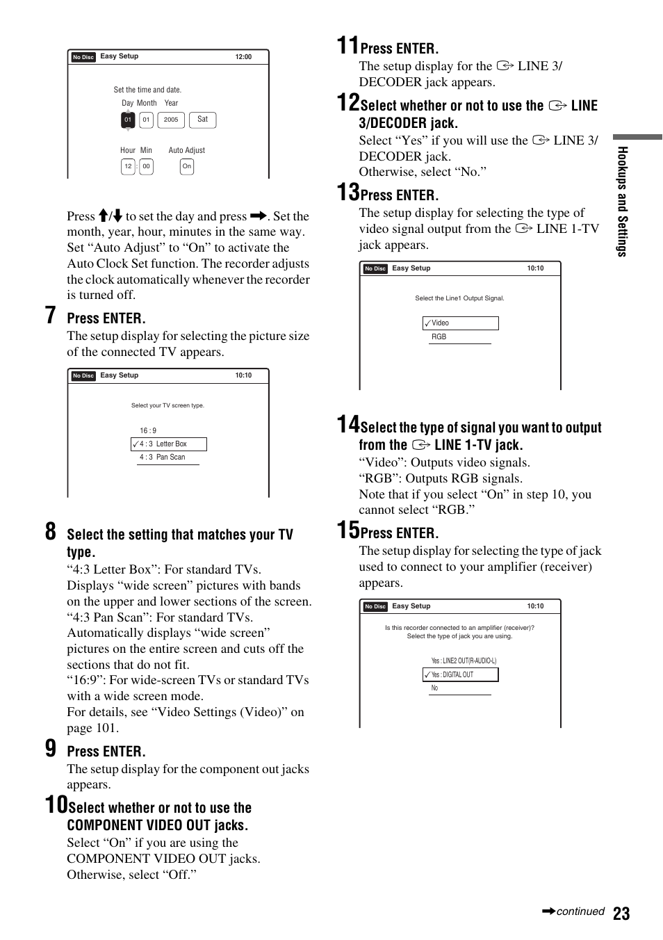 Sony RDR-VX410 User Manual | Page 23 / 128