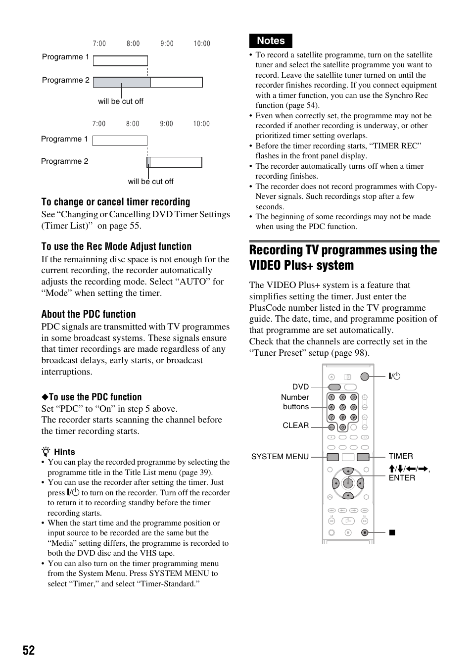 Sony RDR-VX410 User Manual | Page 52 / 128