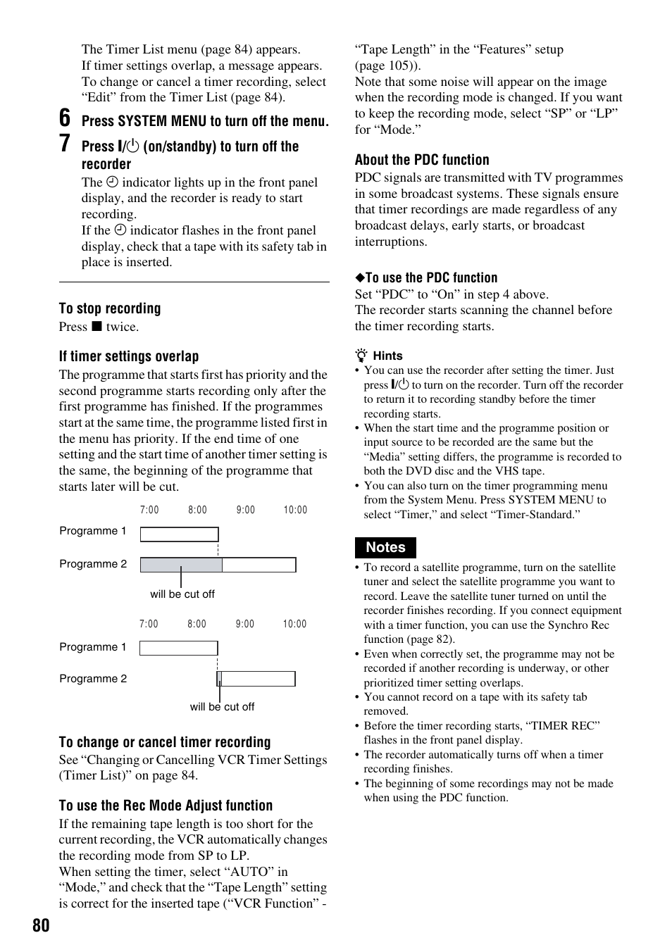 Function. see | Sony RDR-VX410 User Manual | Page 80 / 128