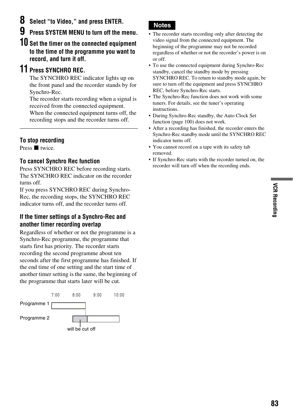 Sony RDR-VX410 User Manual | Page 83 / 128