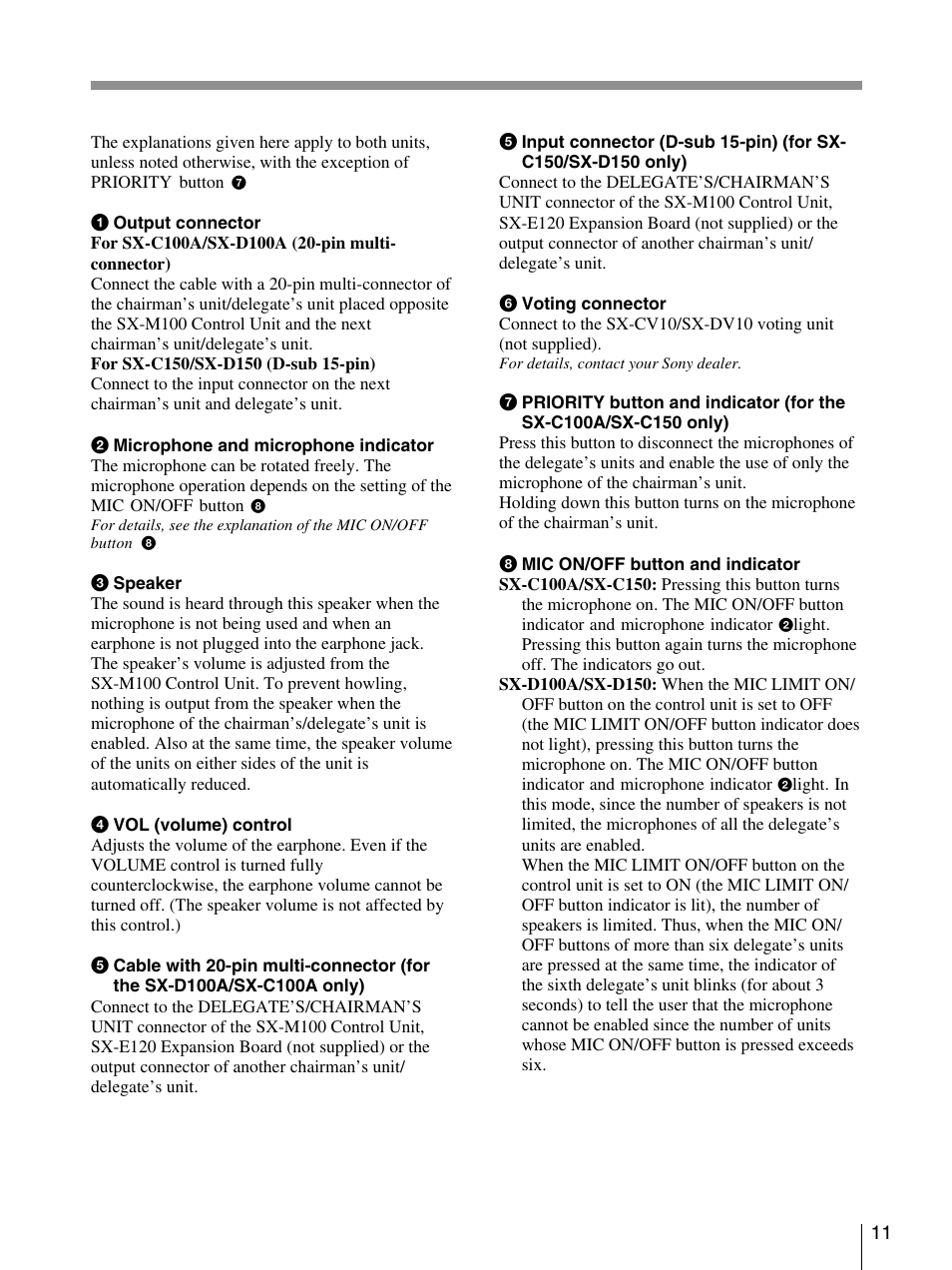 Sony SX-M100 User Manual | Page 11 / 24