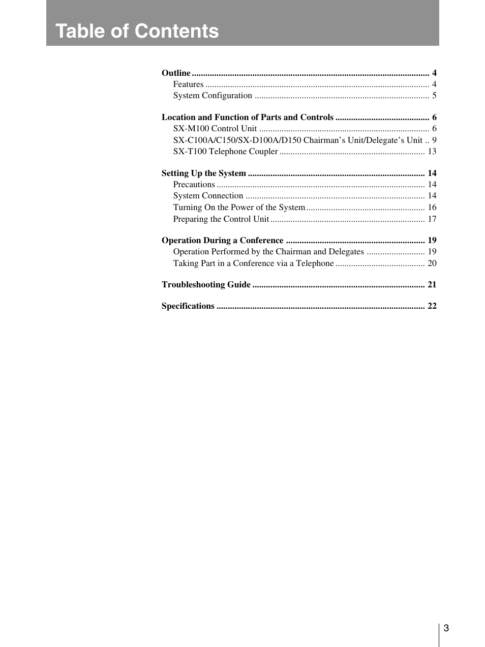 Sony SX-M100 User Manual | Page 3 / 24