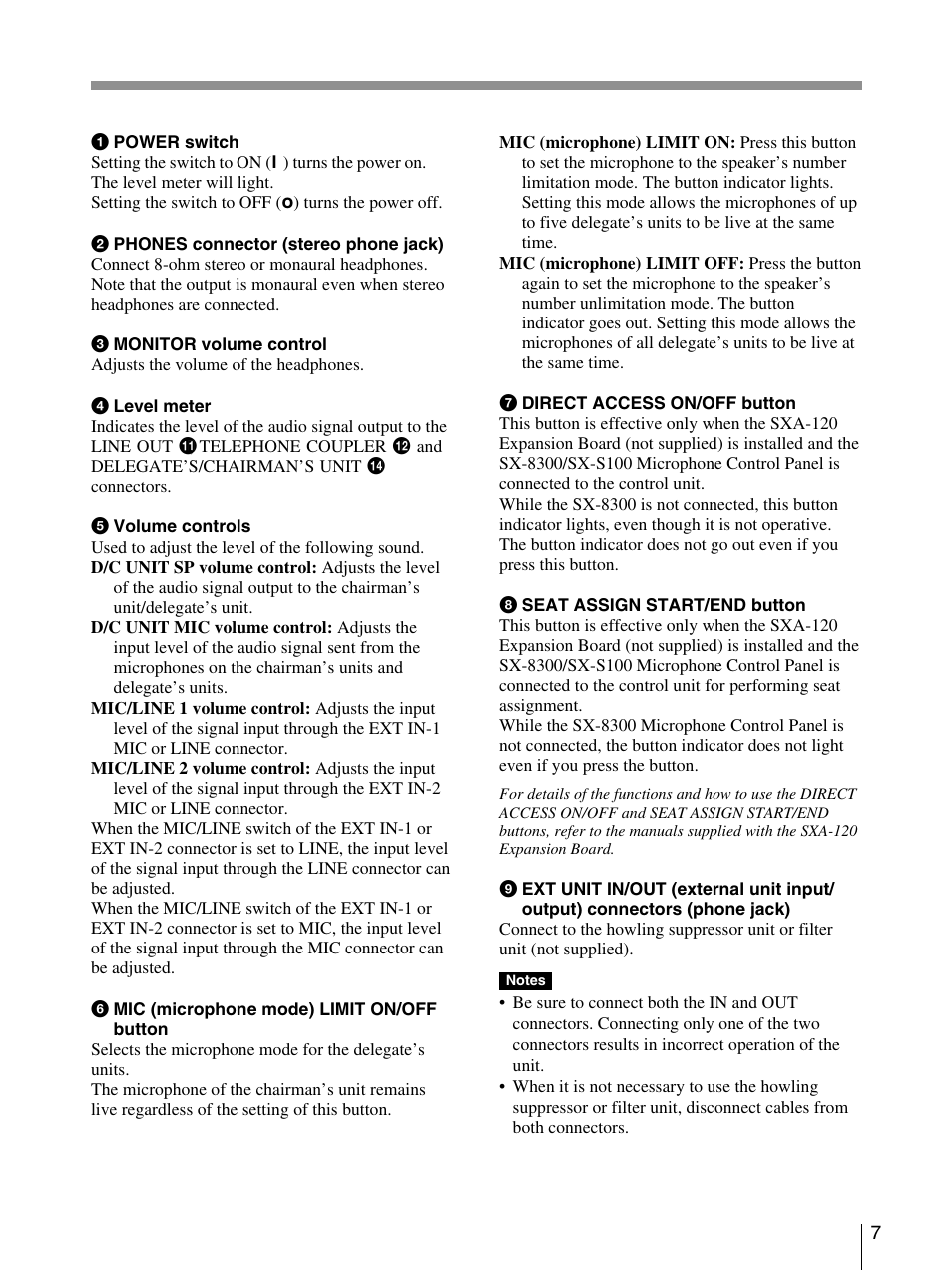 Sony SX-M100 User Manual | Page 7 / 24