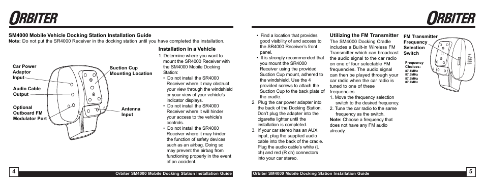 Sony ORBITER SM4000 User Manual | Page 3 / 6
