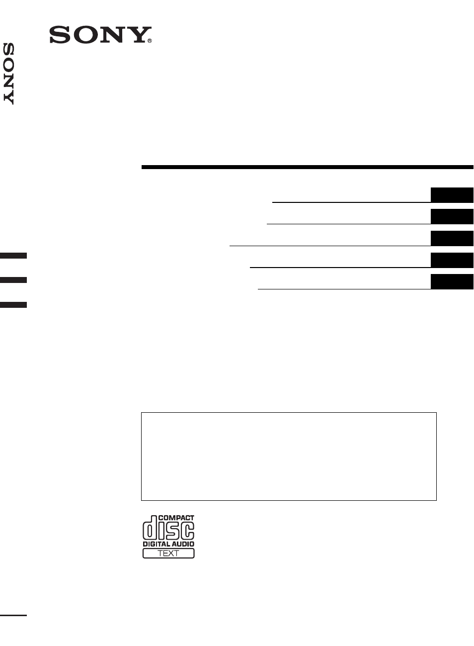 Sony CDX-S2200 User Manual | 134 pages