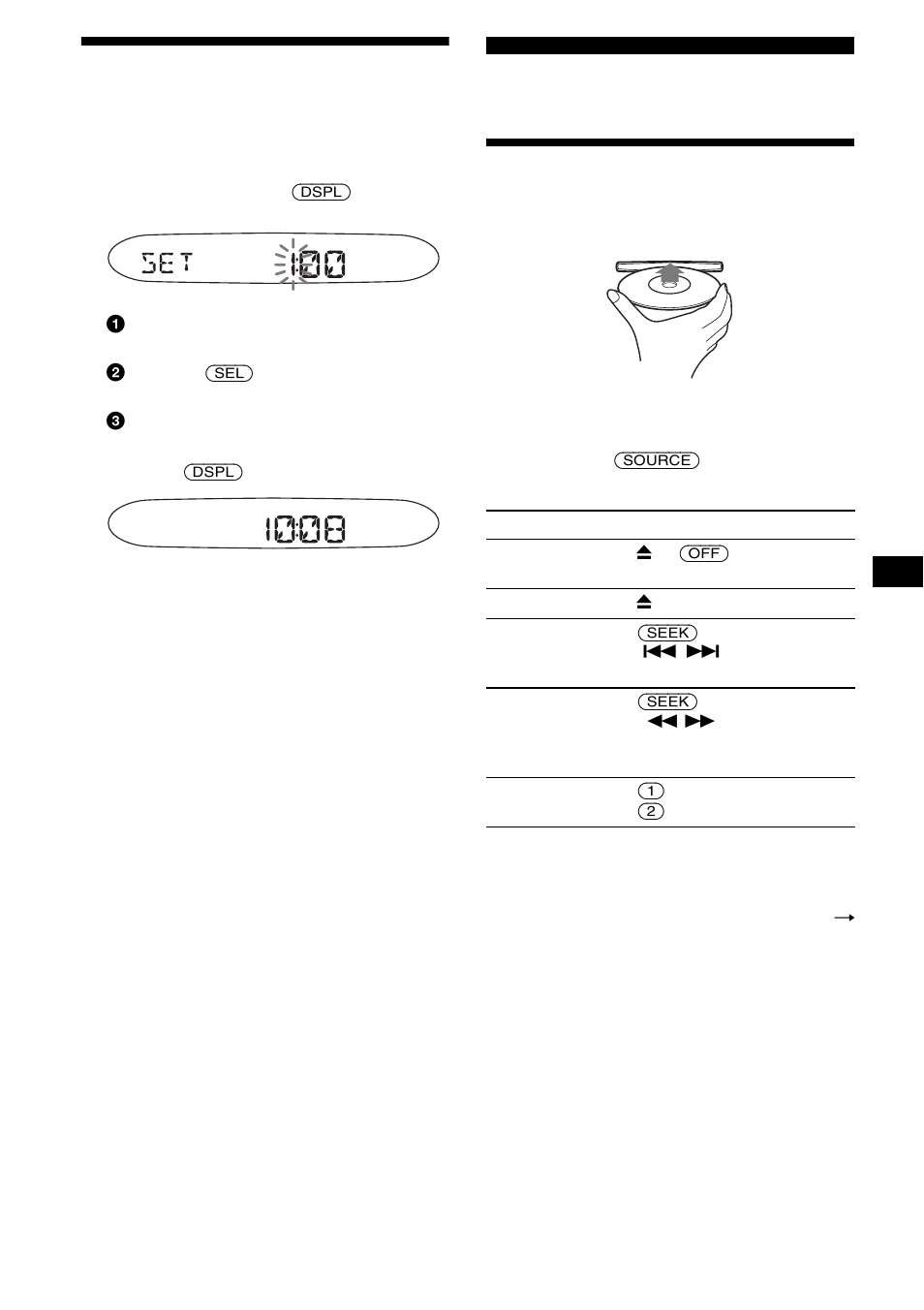 Klok instellen, Cd-speler, Een disc afspelen | S 11, 11 klok instellen | Sony CDX-S2200 User Manual | Page 117 / 134