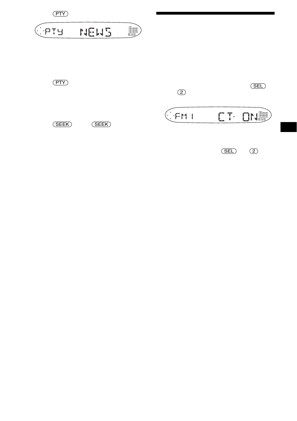 Setting the clock automatically, Ct (clock time) | Sony CDX-S2200 User Manual | Page 17 / 134