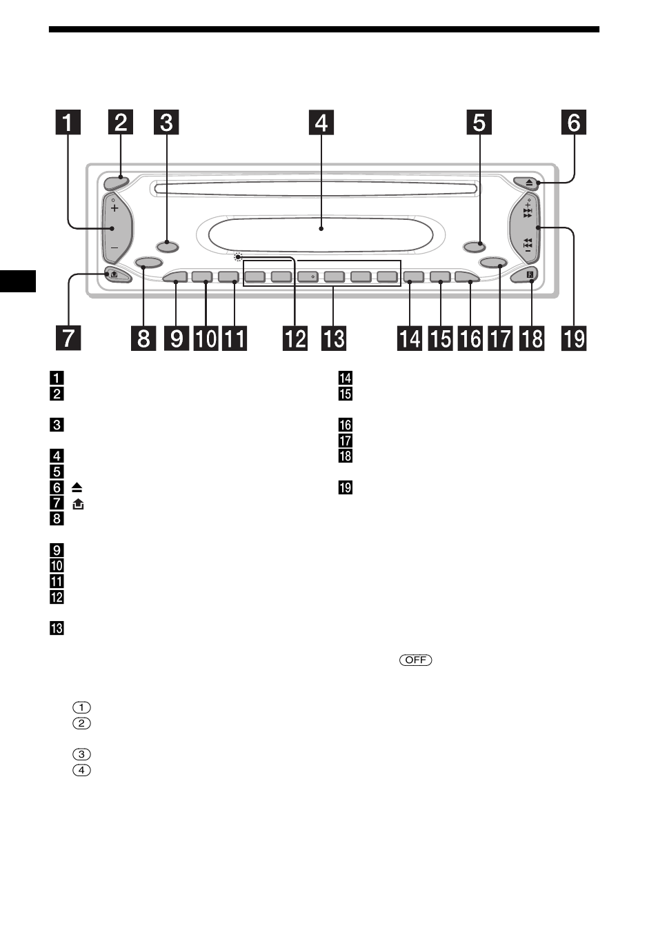 Location of controls, 4location of controls | Sony CDX-S2200 User Manual | Page 4 / 134