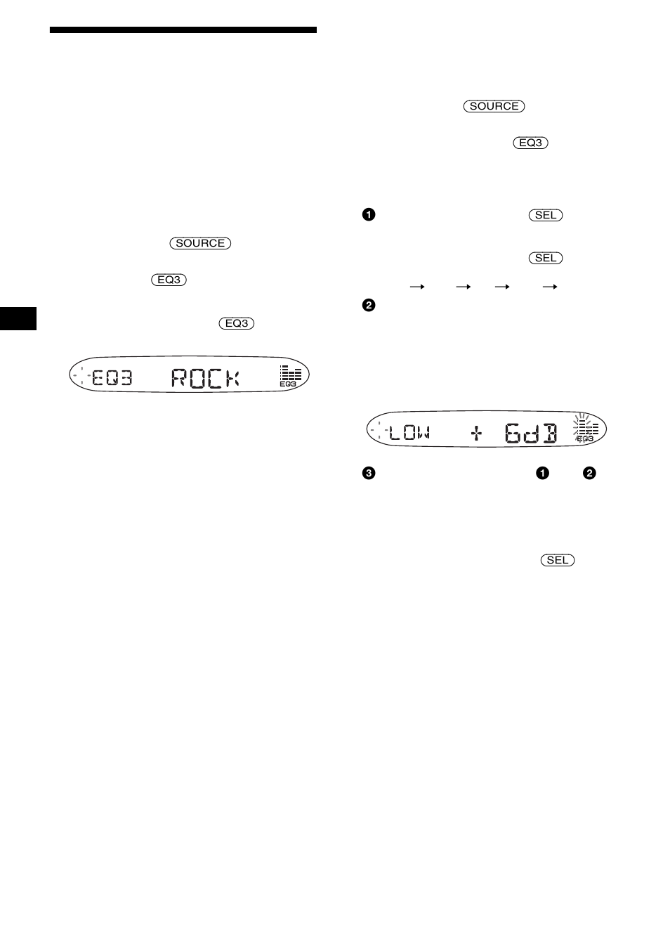 Einstellen des equalizers (eq3), 22 einstellen des equalizers (eq3) | Sony CDX-S2200 User Manual | Page 46 / 134