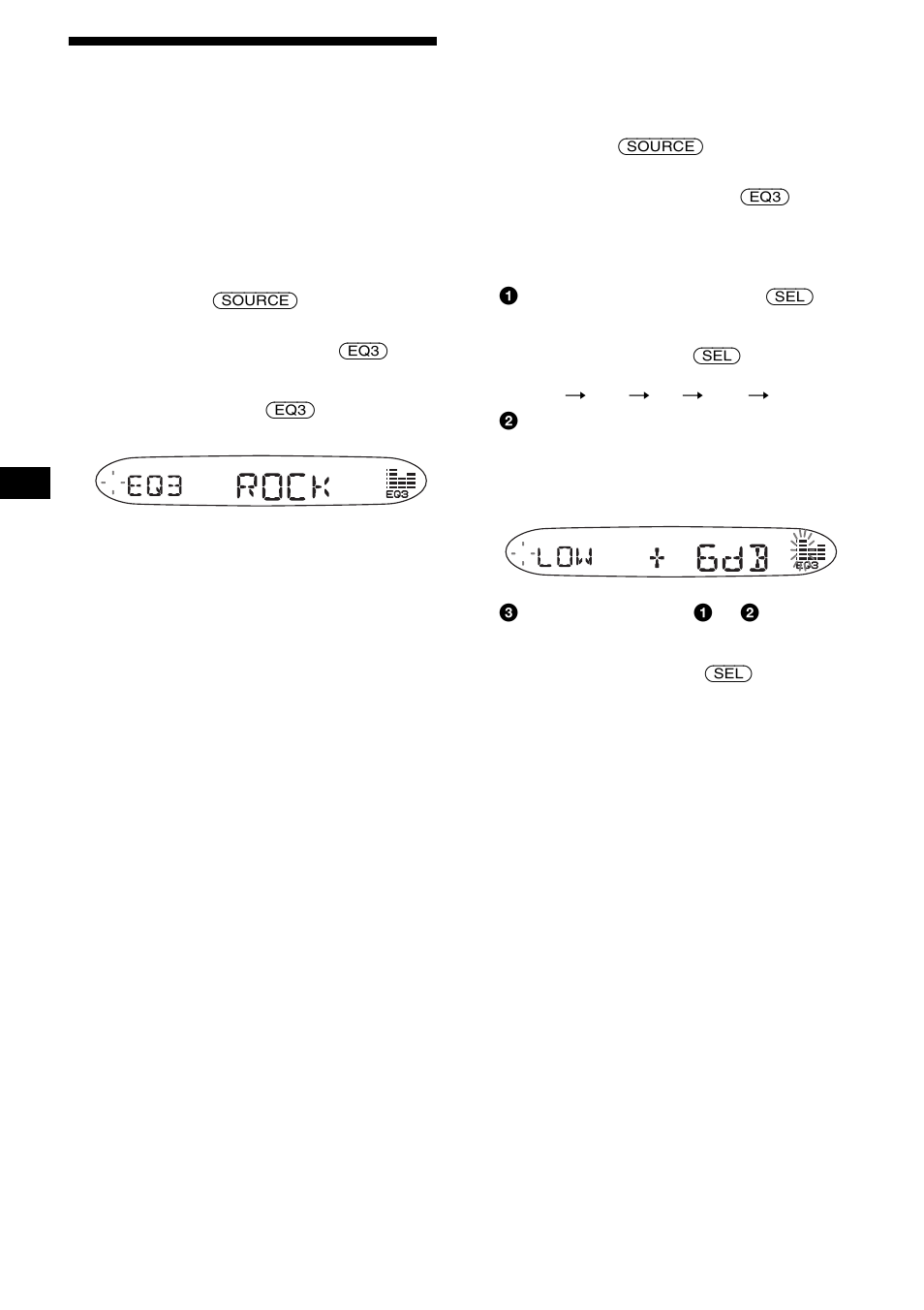 Réglage de l’égaliseur (eq3), 22 réglage de l’égaliseur (eq3) | Sony CDX-S2200 User Manual | Page 74 / 134