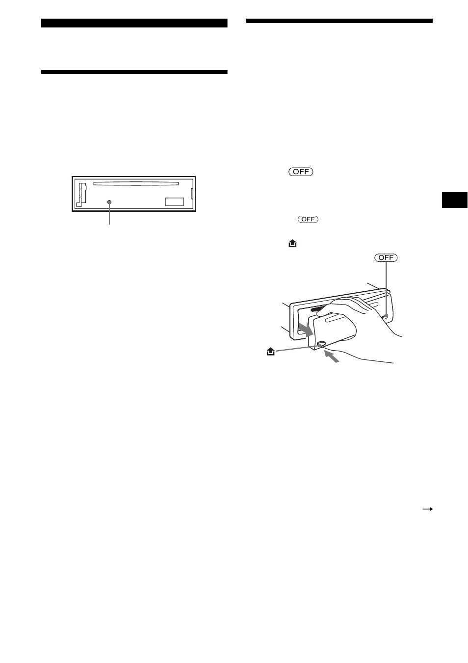 Getting started, Resetting the unit, Detaching the front panel | Resetting the unit detaching the front panel | Sony CDX-S2200 User Manual | Page 9 / 134