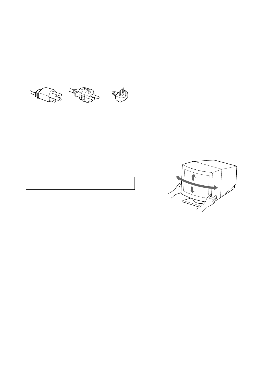 Sicherheitsmaßnahmen, Warnhinweis zum netzanschluß, Aufstellung | Wartung, Transport, Der dreh- und neigbare ständer, 4sicherheitsmaßnahmen | Sony CPD-110EST User Manual | Page 32 / 76