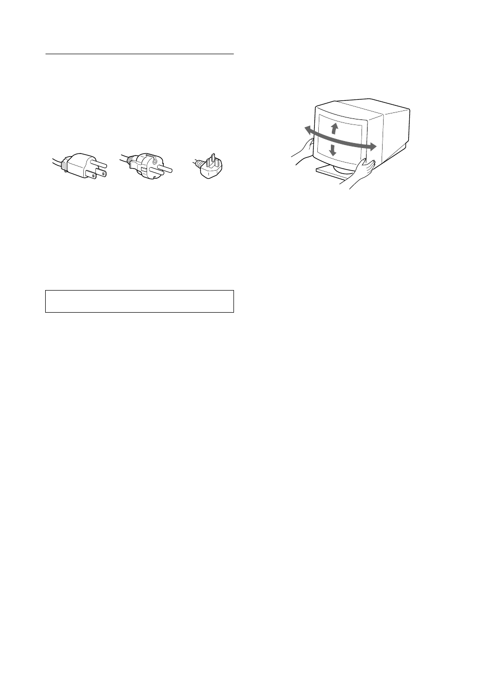 Warning on power connections, Installation, Maintenance | Transportation, Use of the tilt-swivel, Precautions, 4precautions | Sony CPD-110EST User Manual | Page 4 / 76